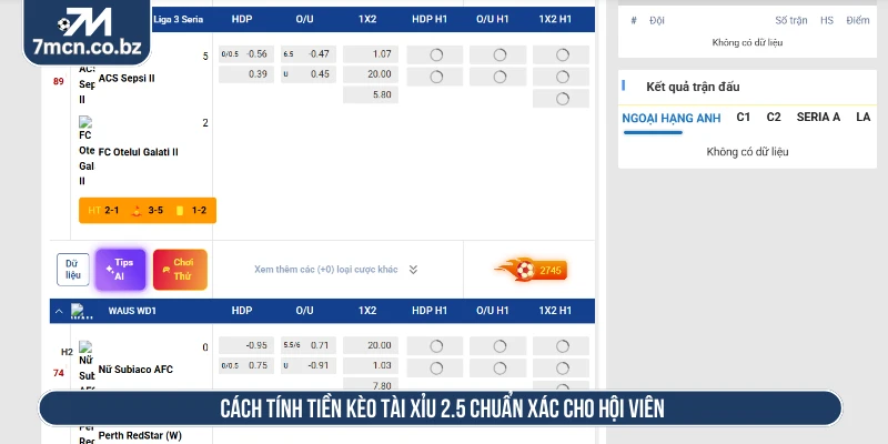 Cách Chơi Kèo Tài Xỉu 2.5 Với Kinh Nghiệm Cá Cược Tuyệt Đỉnh 2 Cách tính tiền kèo tài xỉu 2.5 chuẩn xác cho hội viên